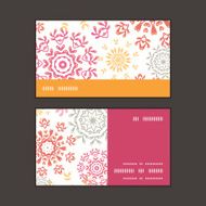 Vector folk floral circles abstract horizontal stripe frame pattern business N2