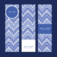 Vector purple drops chevron vertical banners set pattern background