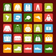 men&#039;s clothes and accessories icons