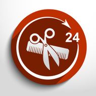 Vector hair salon tools 24 hours service N2
