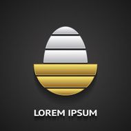 Logo template in shape of golden egg