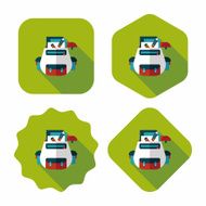 Backpack flat icon with long shadow eps10 N30