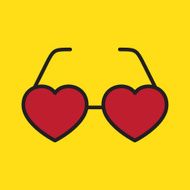 Vector Love Heart Fashion Eyeglasses