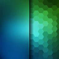 abstract background consisting of hexagons and matt glass N14