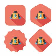 Sweater flat icon with long shadow eps10 N10