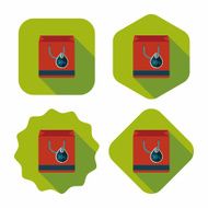 shopping paper bag flat icon with long shadow eps10 N67