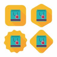 shopping paper bag flat icon with long shadow eps10 N68