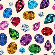Pattern of colored gemstones N2