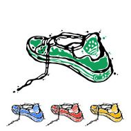 Symbol of sports shoes Logo for running