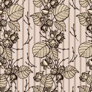 Vintage pattern with nuts