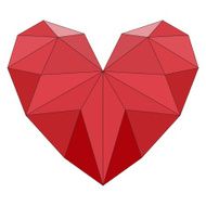 geometric abstract polygonal heart for valentines day or wedding N2