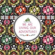 Hipster seamless colorful tribal pattern with geometric elements N2