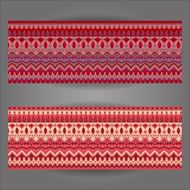 set of beautiful vintage ornate banners N3