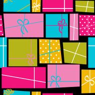 Gift Box Holiday Seamless Pattern Background Vector Illustration N4