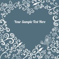 Romantic hand drawn floral card