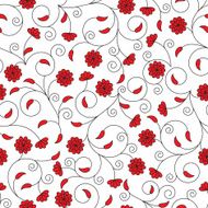 Seamless pattern with red flowers N2