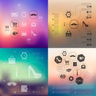 fashion infographic with unfocused background N61