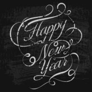 Happy New Year retro background N3