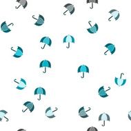 Seamless umbrella background in blue colors