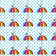 Seamless pattern with umbrellas on background N2