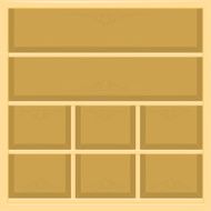 beige shelves