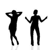 Vector silhouette of a woman N698