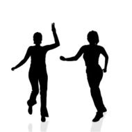 Vector silhouette of a woman N700
