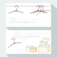 Business card set with hand drawn hangers and boxes N2