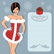 beautiful woman dressed as Santa Claus N2