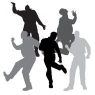 Vector silhouette of dance N25