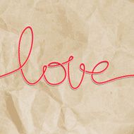 Shape word - love EPS 10