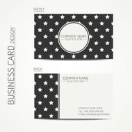 Vintage creative simple business card template with vintage hipster star