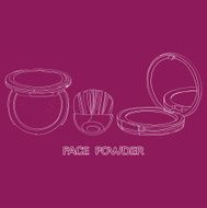 face powder and brush N4