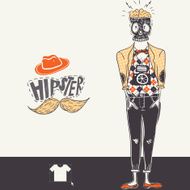 Hipster Background In Retro Style N2