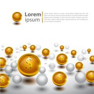 Abstract 3D glossy icon sets in Dollar Currency Concept EPS 10