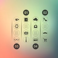fashion infographic with unfocused background N63