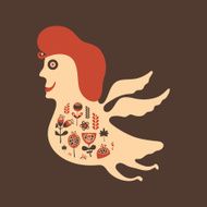 Flying clown with flowers inside