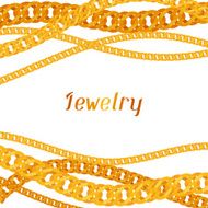 Background design with beautiful jewelry gold chains