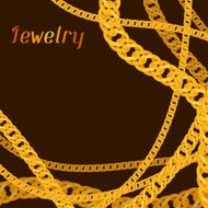 Background design with beautiful jewelry gold chains N2