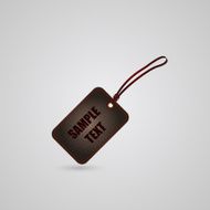 Black and red leather tag