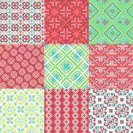 9 retro seamless ornaments N13