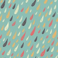 Cute seamless childish texture with colored rain Rainy pattern N2