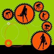 Vector silhouette of a woman N703