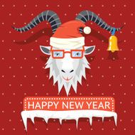 Happy New Year 2015 hipster goat
