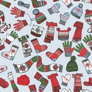 Colored Sketchy seamless pattern Knitted clothing accessories