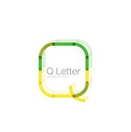 Minimal Q font or letter icon design N17