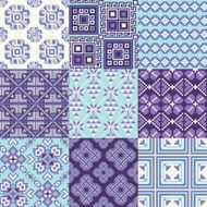 9 retro seamless ornaments N14