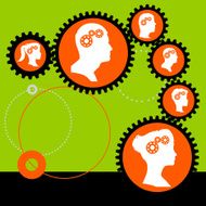 Vector silhouette of a people N43