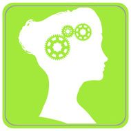 Vector silhouette of a woman N705