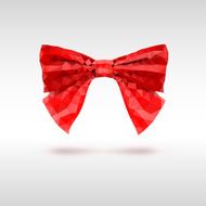 Red bow of triangles Geometric illustration